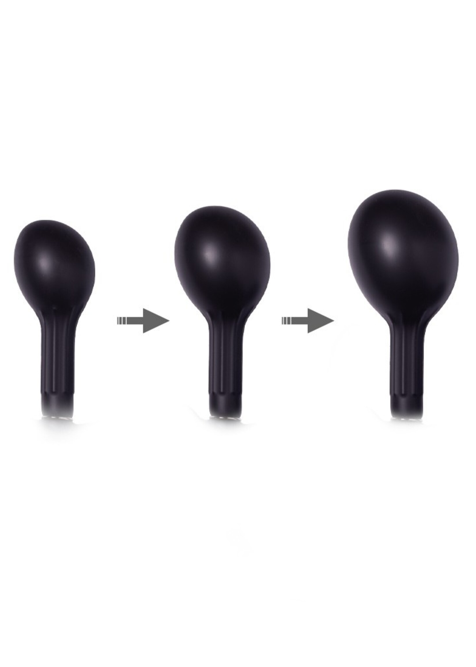 Rimba Latex Play Opblaasbare anaalplug met pomp - Zwart