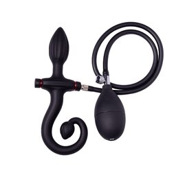 Rimba Latex Play Aufblasbarer Analplug mit Griff und Pumpe