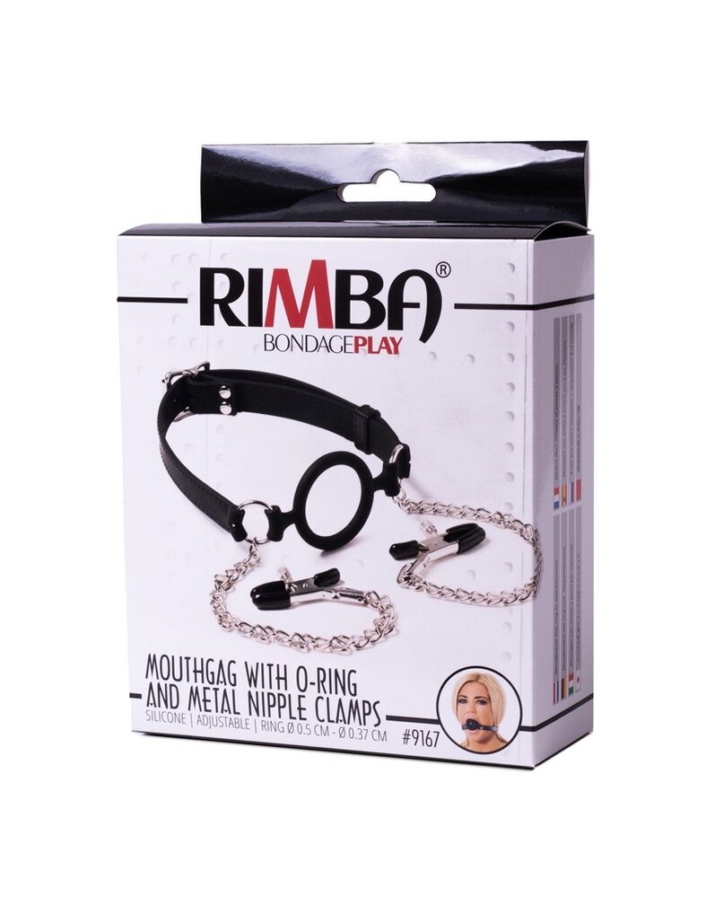 Rimba Latex Play Rimba Latex Play - Mundknebel mit O-Ring und Nippelklemmen - Schwarz Rimba Latex Play Rimba Latex Play - Mundknebel mit O-Ring und Nippelklemmen - Schwarz