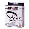 Rimba Latex Play Bâillon avec joint torique et pinces à tétons - Noir