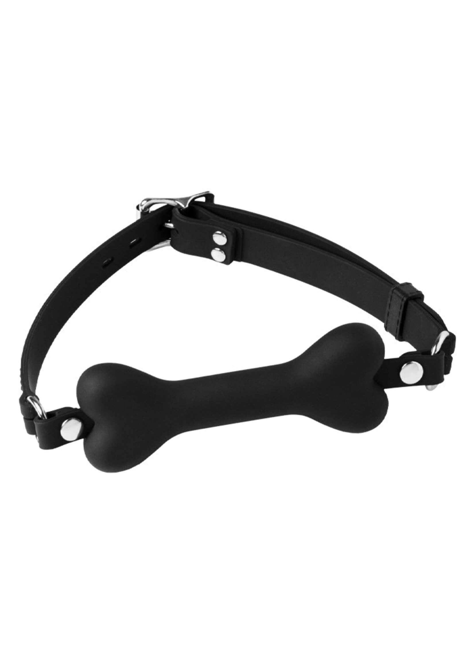 Rimba Latex Play Bâillon avec os pour chien - Noir
