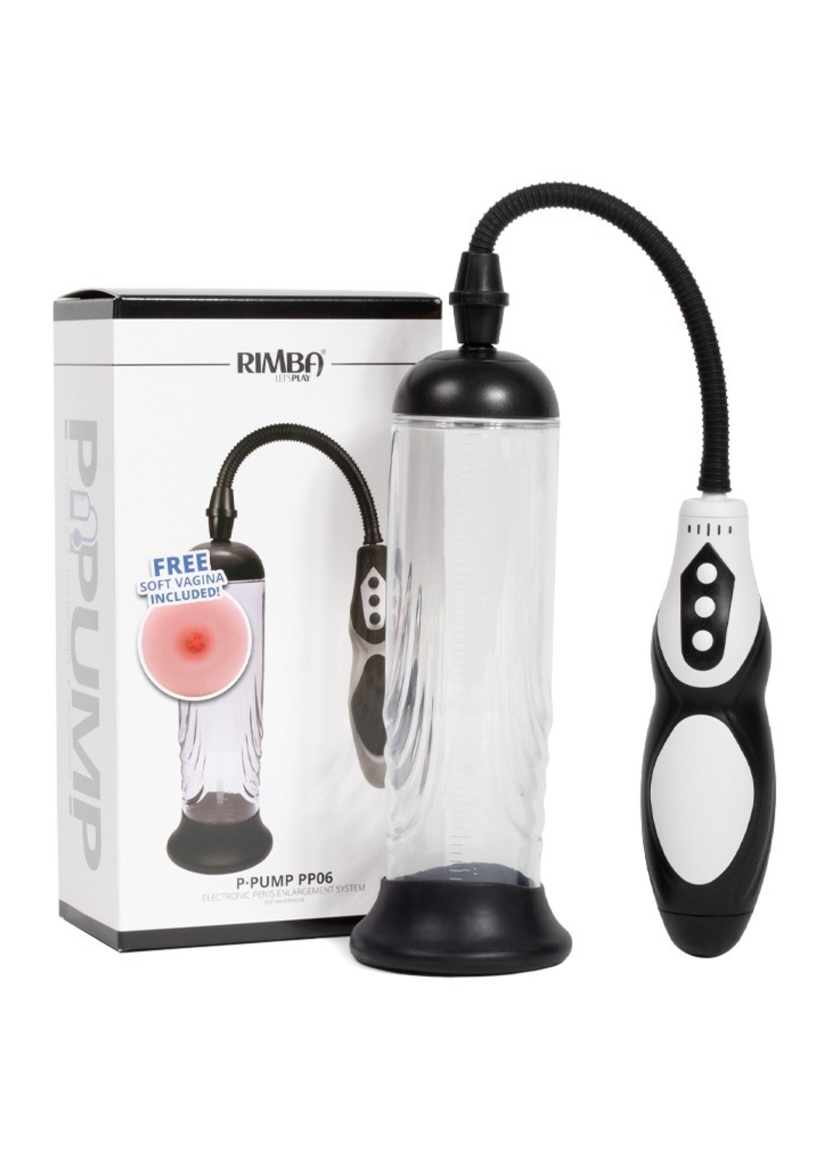 Rimba P-Pump P-Pump PP06 - Agrandisseur de pénis avec télécommande et gaine vaginale - Noir
