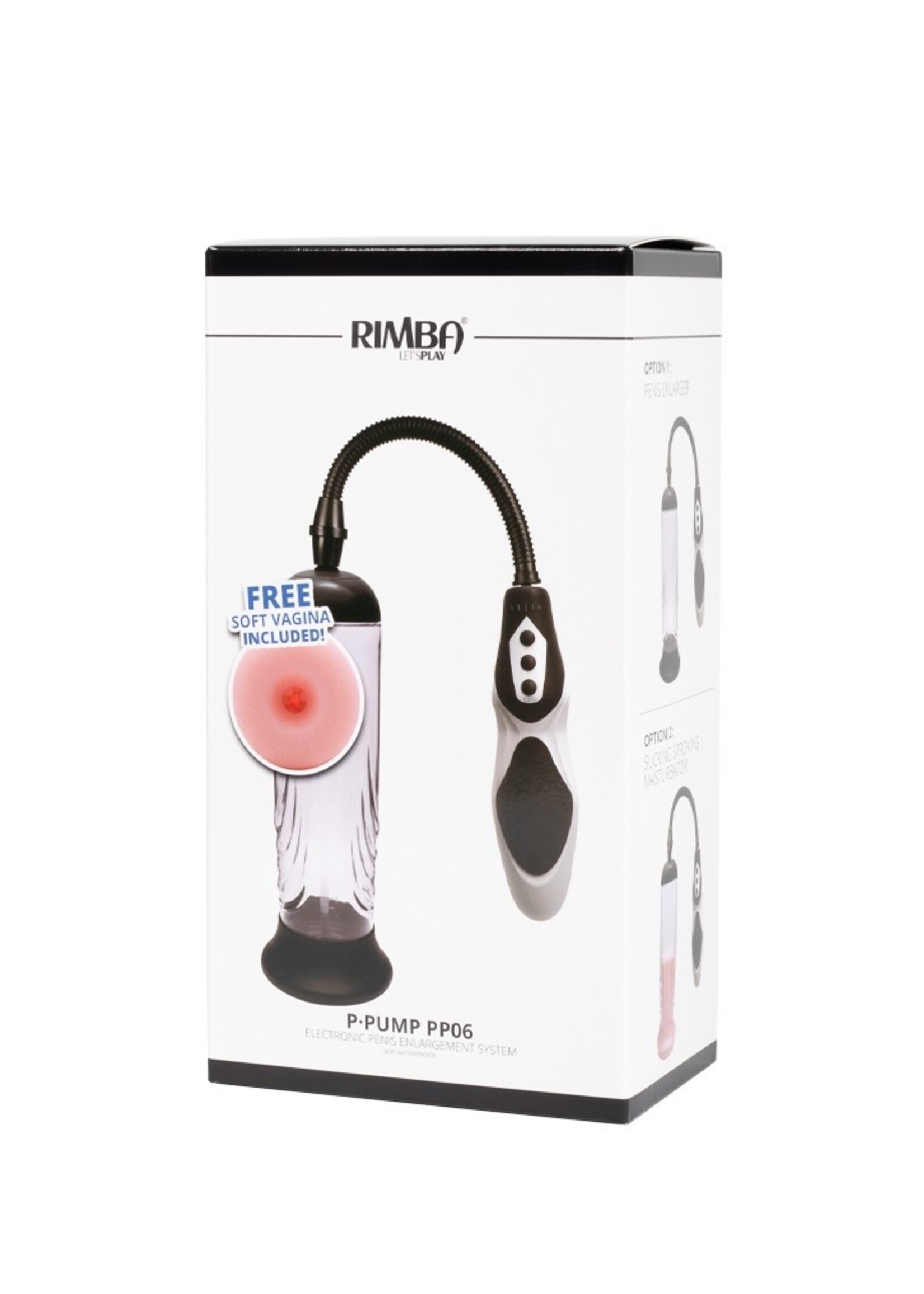 Rimba P-Pump P-Pump PP06 - Agrandisseur de pénis avec télécommande et gaine vaginale - Noir