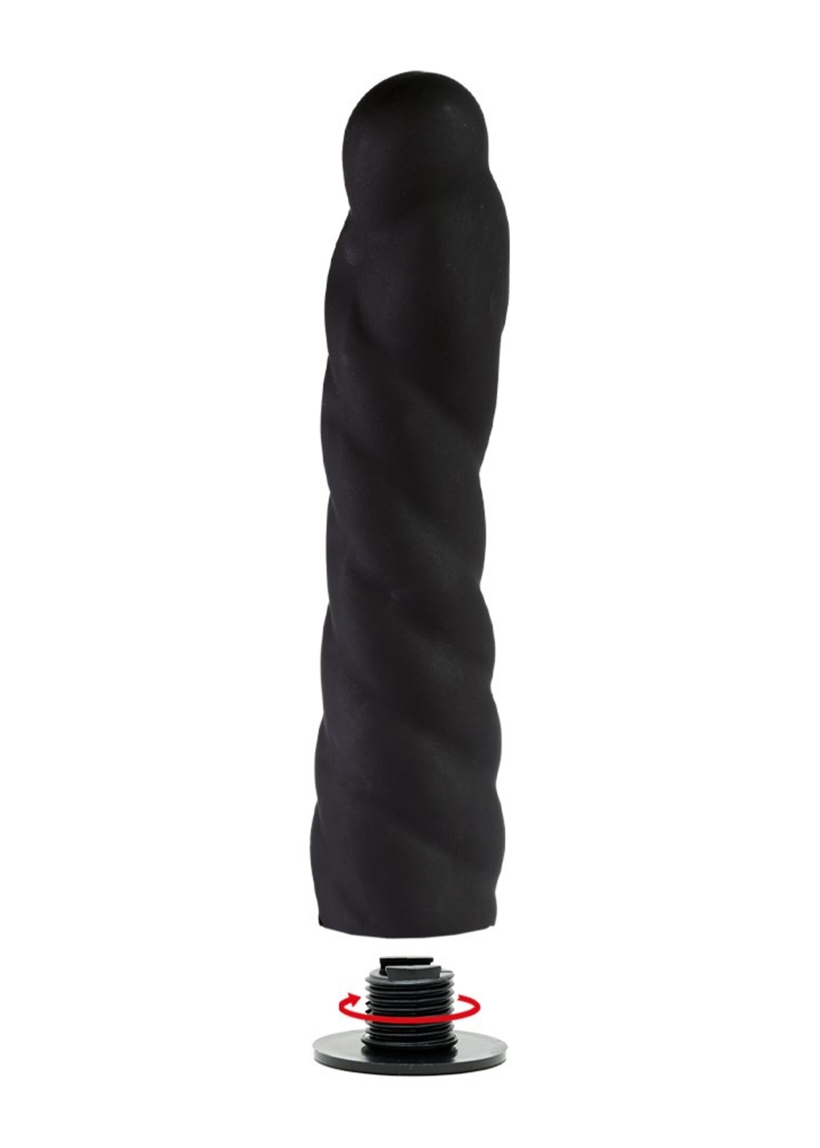Rimba Latex Play Rimba verwisselbare dildo voor strap-on - Zwart - Ø3,4 x 16 cm