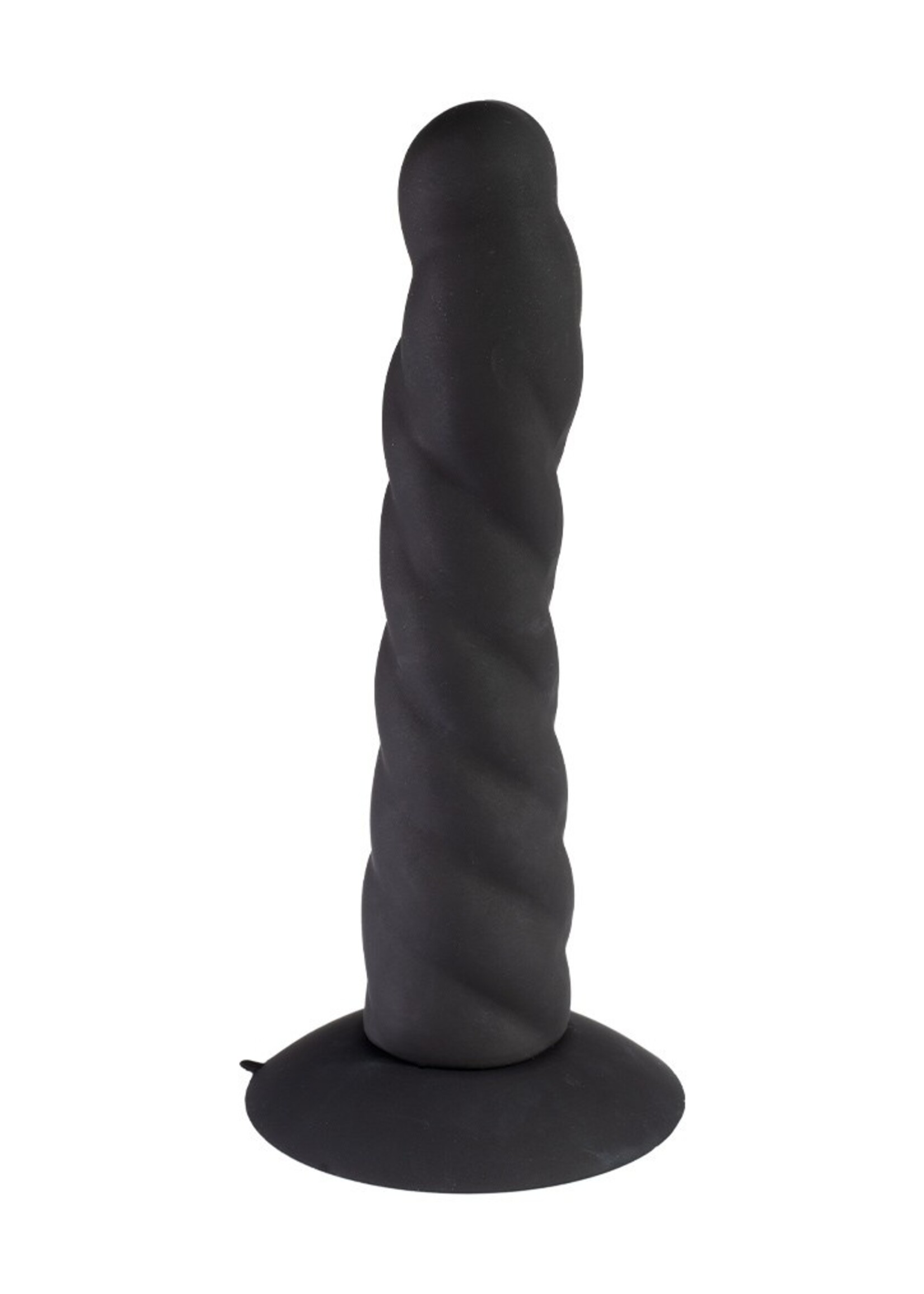 Rimba Latex Play Verwisselbare dildo voor strap-on met zuignap - Zwart - Ø3,4 x 17,5 cm