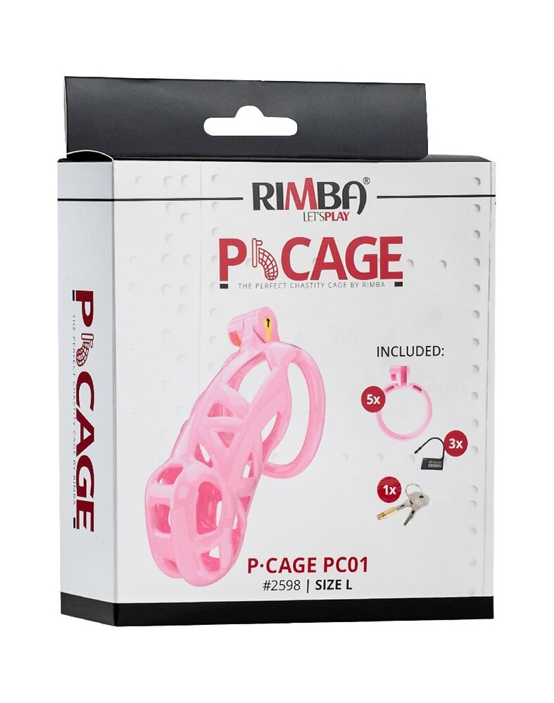 Rimba P-Cage Rimba P-Cage PC01 - Keuschheitsgürtel mit 5 Ringen - Rosa Rimba P-Cage Rimba P-Cage PC01 - Keuschheitsgürtel mit 5 Ringen - Rosa