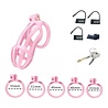 Rimba P-Cage PC02 - Keuschheitsgürtel mit 5 Ringen - Rosa