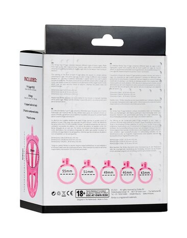 Rimba P-Cage PC02 - Kuisheidsgordel met 5 ringen - Roze