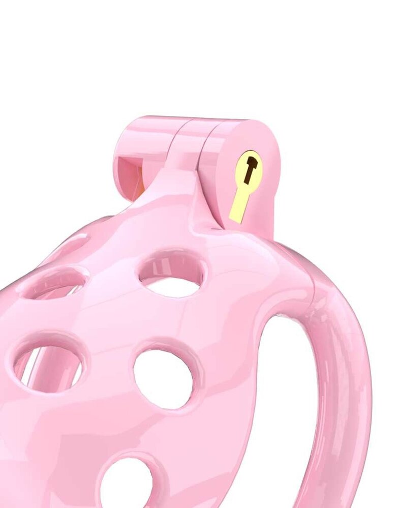 Rimba P-Cage PC03 - Keuschheitsgürtel mit 5 Ringen - Rosa