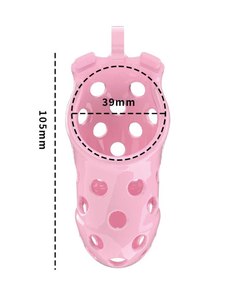 Rimba P-Cage PC03 - Keuschheitsgürtel mit 5 Ringen - Rosa