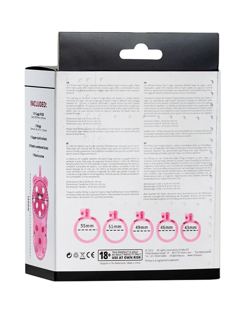 Rimba P-Cage PC03 - Kuisheidsgordel met 5 ringen - Roze Rimba P-Cage PC03 - Kuisheidsgordel met 5 ringen - Roze