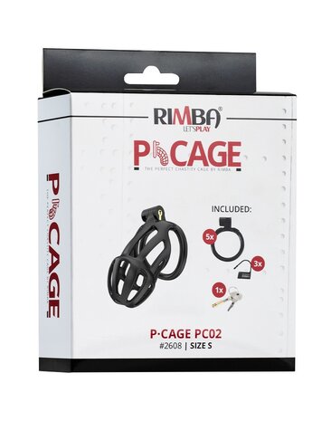 Rimba P-Cage PC02 - Kuisheidsgordel met 5 ringen - Zwart Rimba P-Cage PC02 - Kuisheidsgordel met 5 ringen - Zwart