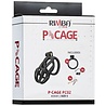 Rimba P-Cage PC02 - Keuschheitsgürtel mit 5 Ringen - Schwarz