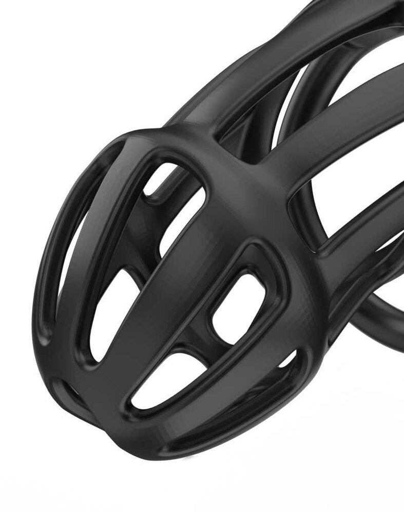 Rimba P-Cage PC02 - Keuschheitsgürtel mit 5 Ringen - Schwarz