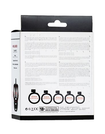 Rimba P-Cage PC02 - Keuschheitsgürtel mit 5 Ringen - Schwarz