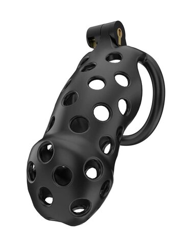 Rimba P-Cage PC03 - Keuschheitsgürtel mit 5 Ringen - Schwarz