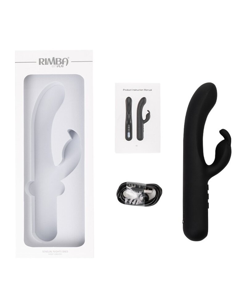 Rimba Toys Rimba Toys - Sensual Nights SN03 - Rabbit Vibrator - Black Rimba Toys Rimba Toys - Sensual Nights SN03 - Rabbit Vibrator - Black