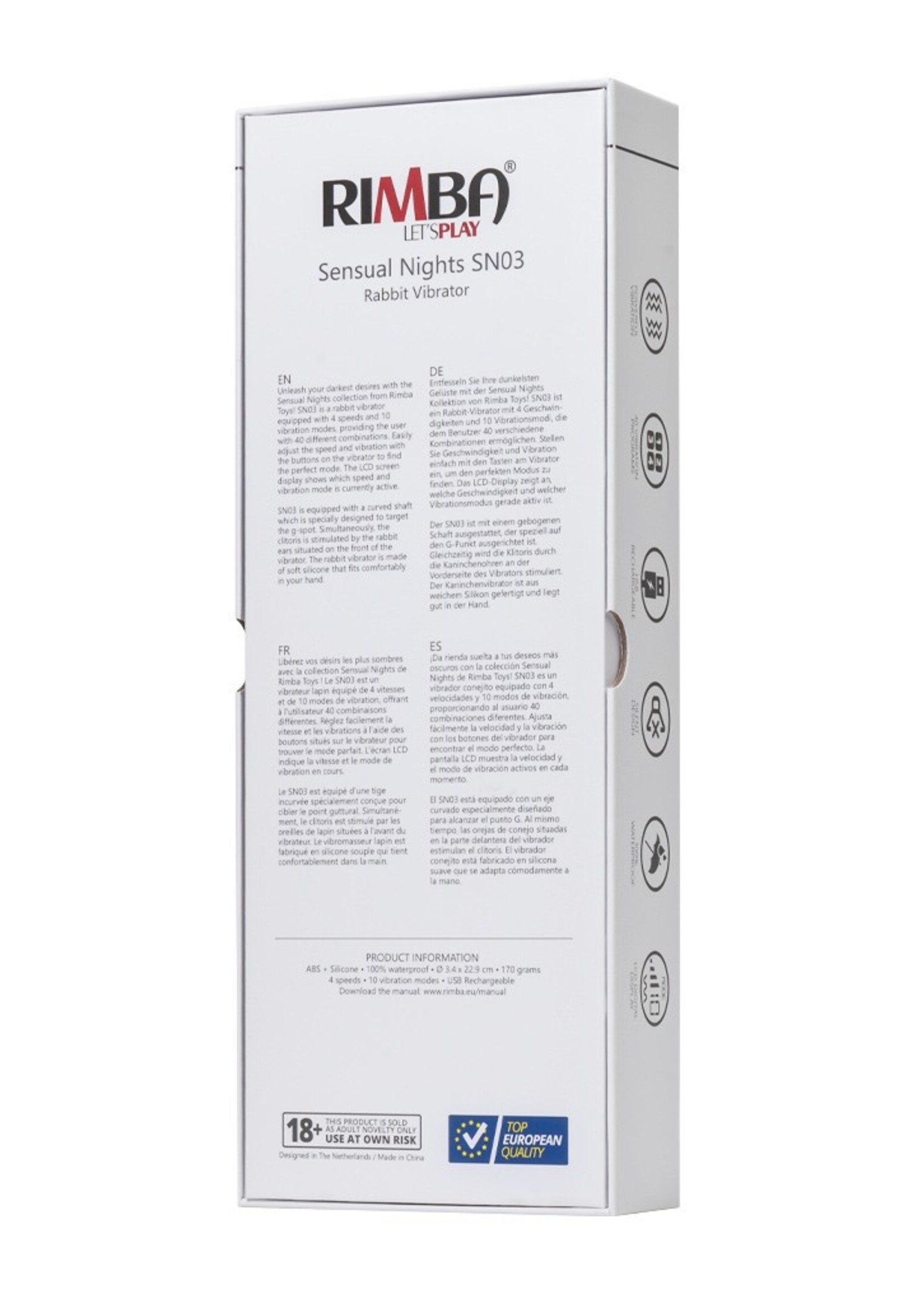 Rimba Toys Sensual Nights SN03 – Rabbit Vibrator G-Punkt Stimulation