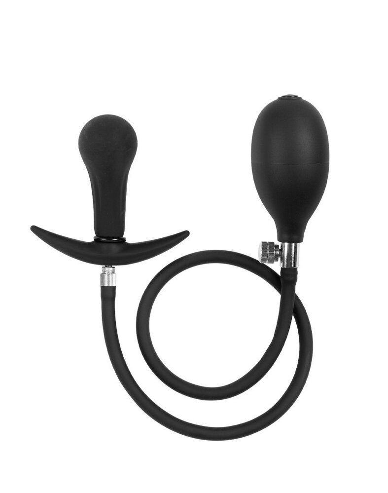 Rimba Latex Play Plug anal gonflable avec pompe - Noir