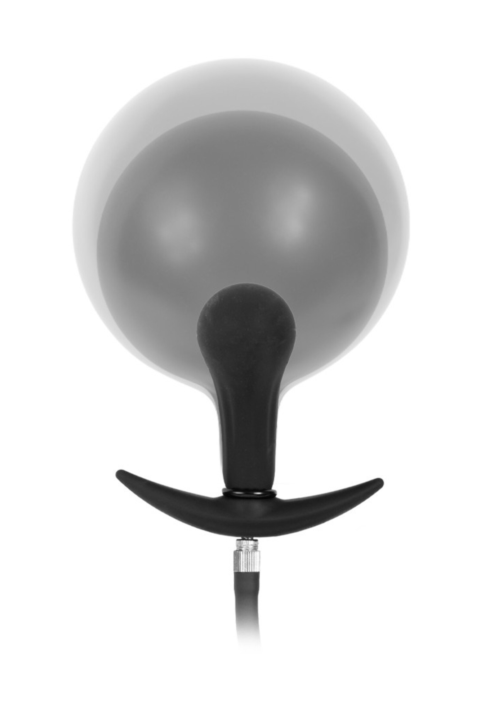 Rimba Latex Play Aufblasbarer Anal Plug mit Pumpe - Schwarz