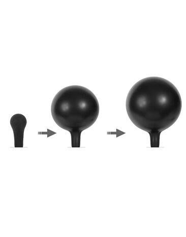 Rimba Latex Play Plug anal gonflable avec pompe - Noir