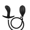 Rimba Latex Play Plug anal gonflable courbé avec pompe - Noir
