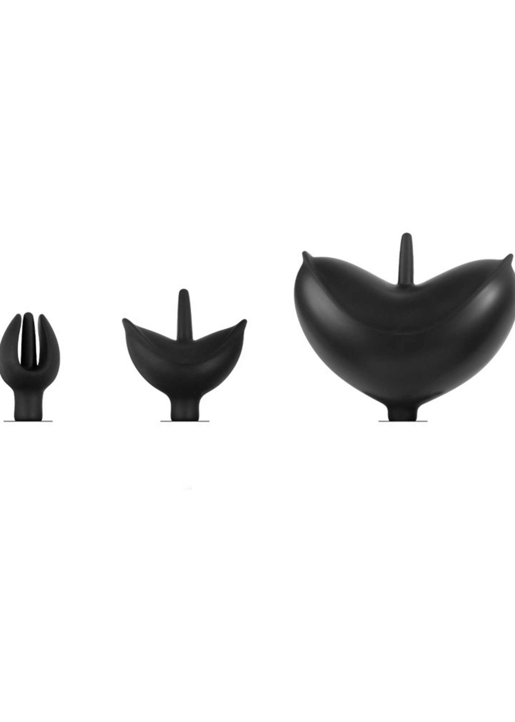 Rimba Latex Play Opblaasbare tulpvormige anaalplug met pomp - Zwart