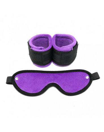 Rimba Bondage Play menottes de bondage souples avec masque