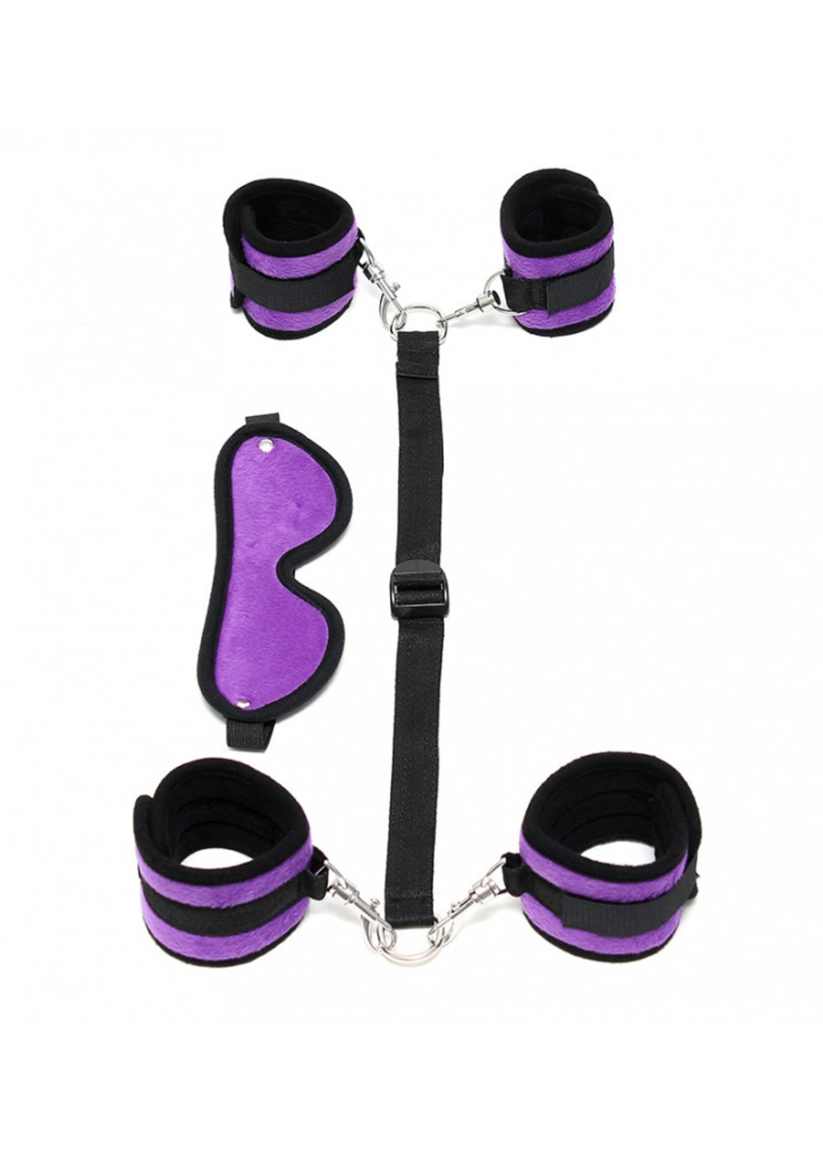 Rimba Bondage Play Zachte bondage set – 6-delige bondage set met masker en verbindingsriem