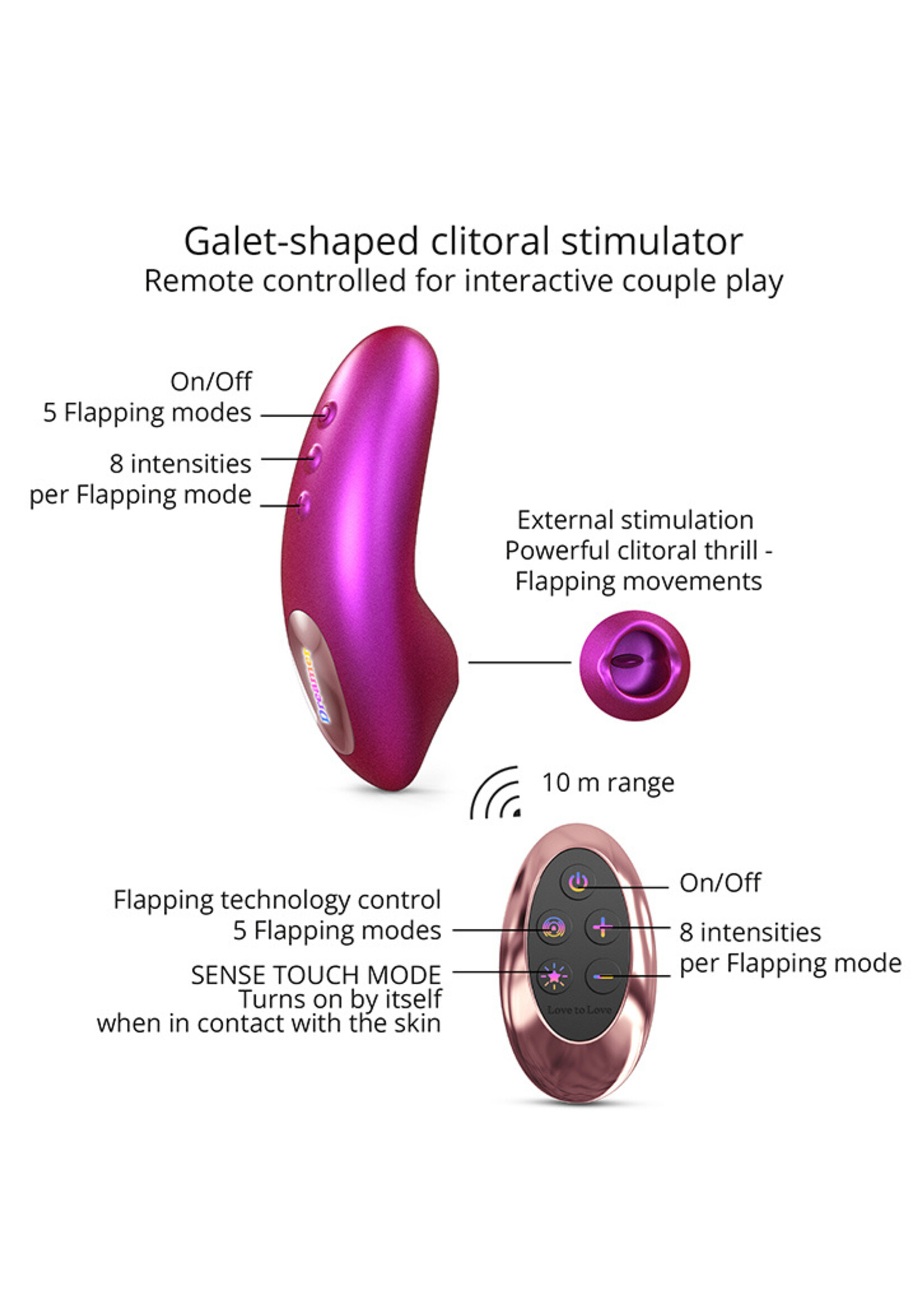 Love to Love Dreamer - Drukgolfvibrator met afstandsbediening