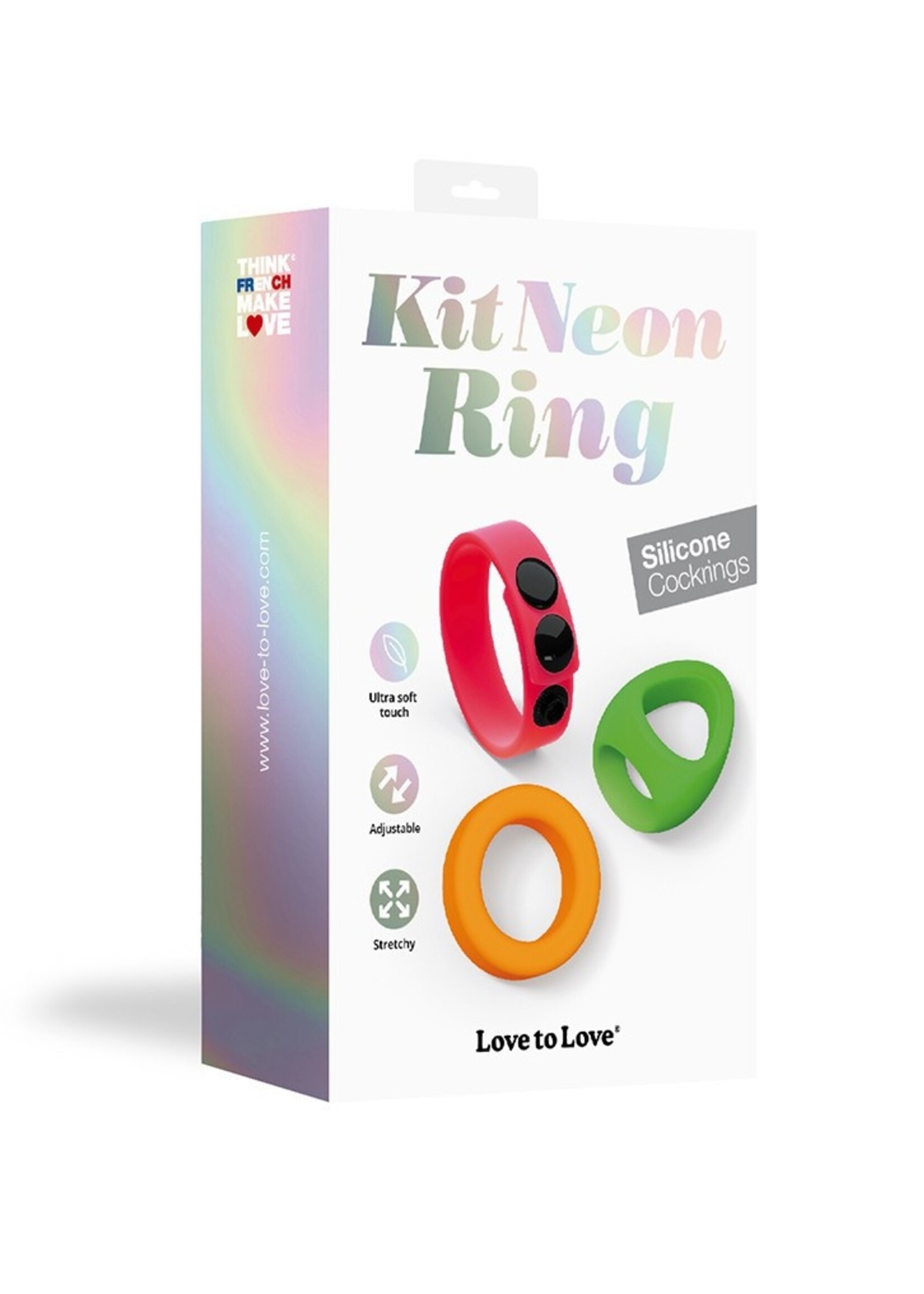 Love to Love Neon Ring Kit - penisringenset Ø2,5-6 cm