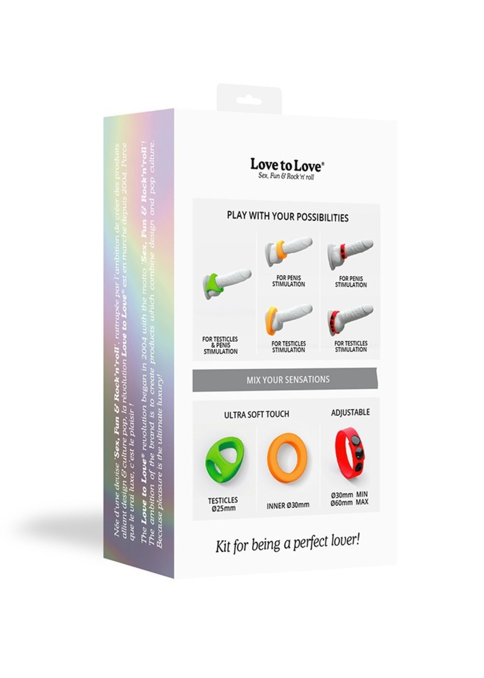 Love to Love Neon Ring Kit - penisringenset Ø2,5-6 cm