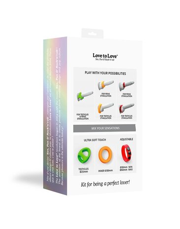 Love to Love Neon Ring Kit - Penisring-Set Ø2,5-6 cm