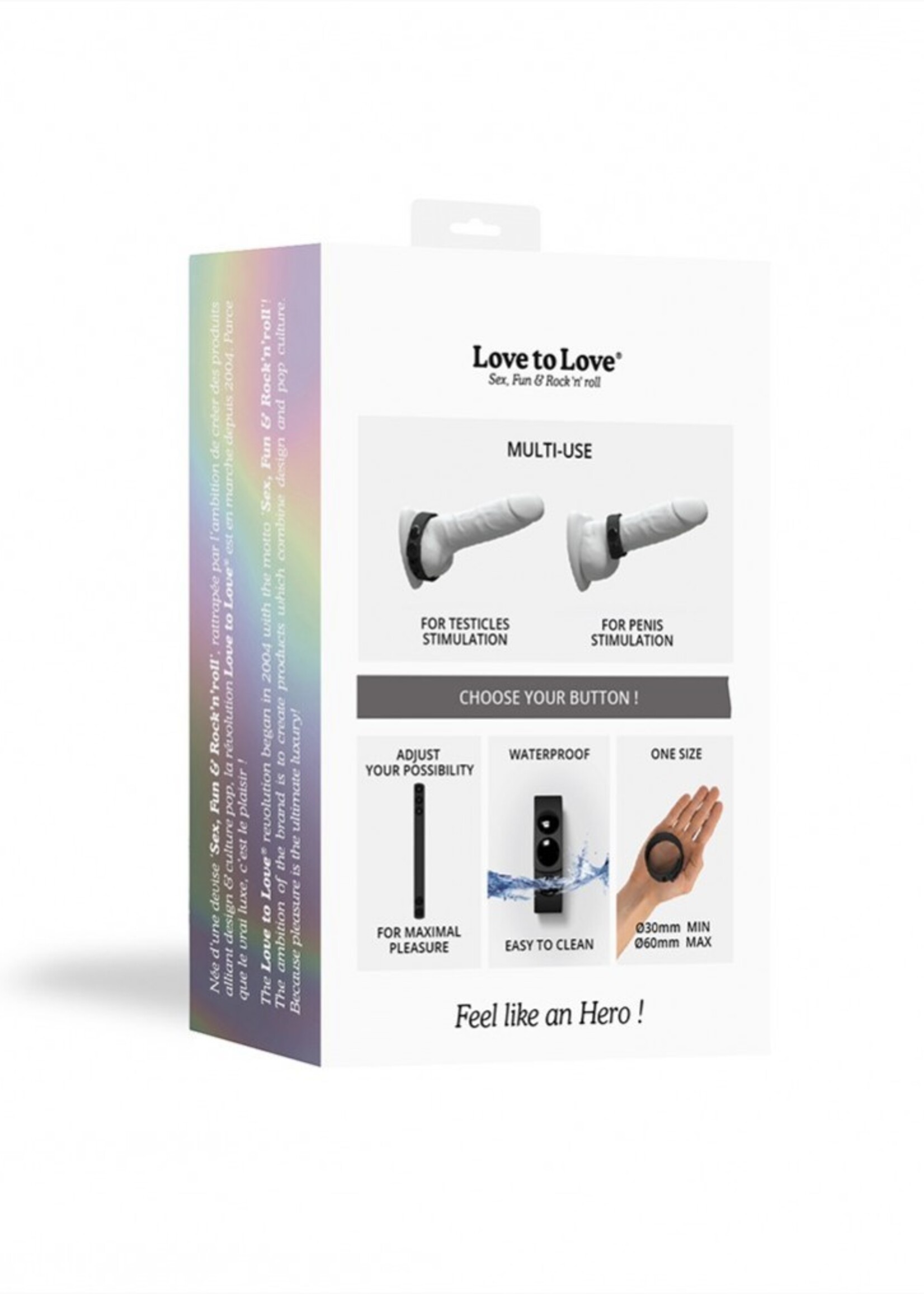 Love to Love Hero Ring - Penisring Ø3-6 cm verstelbaar