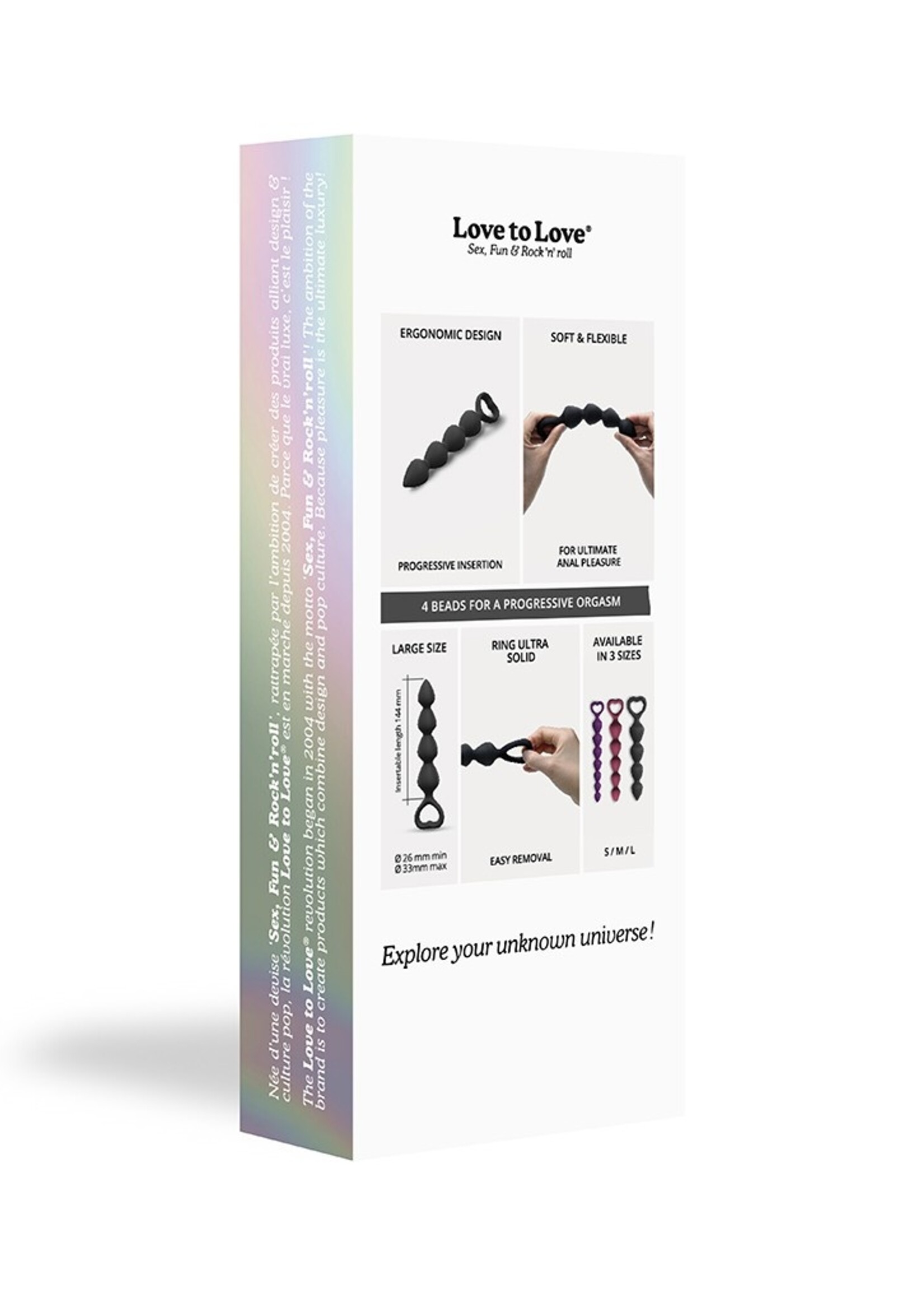 Love to Love Bing Bang - anale kralen 18 cm Ø2,6-3,3 cm