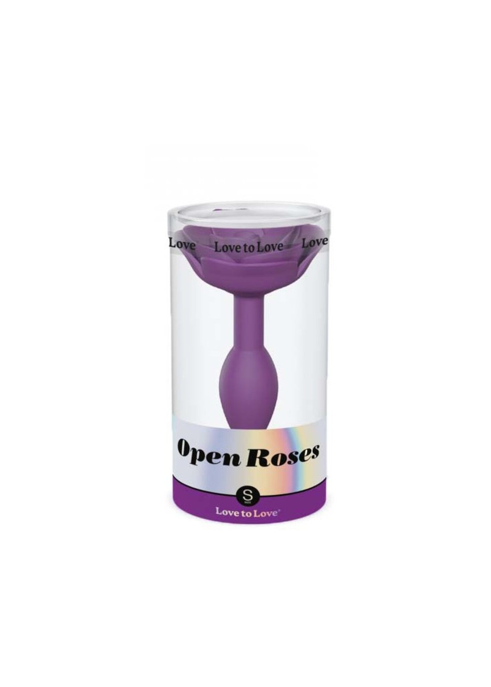 Love to Love Open Roses S - anaalplug 11 cm Ø3 cm met rozenhandvat