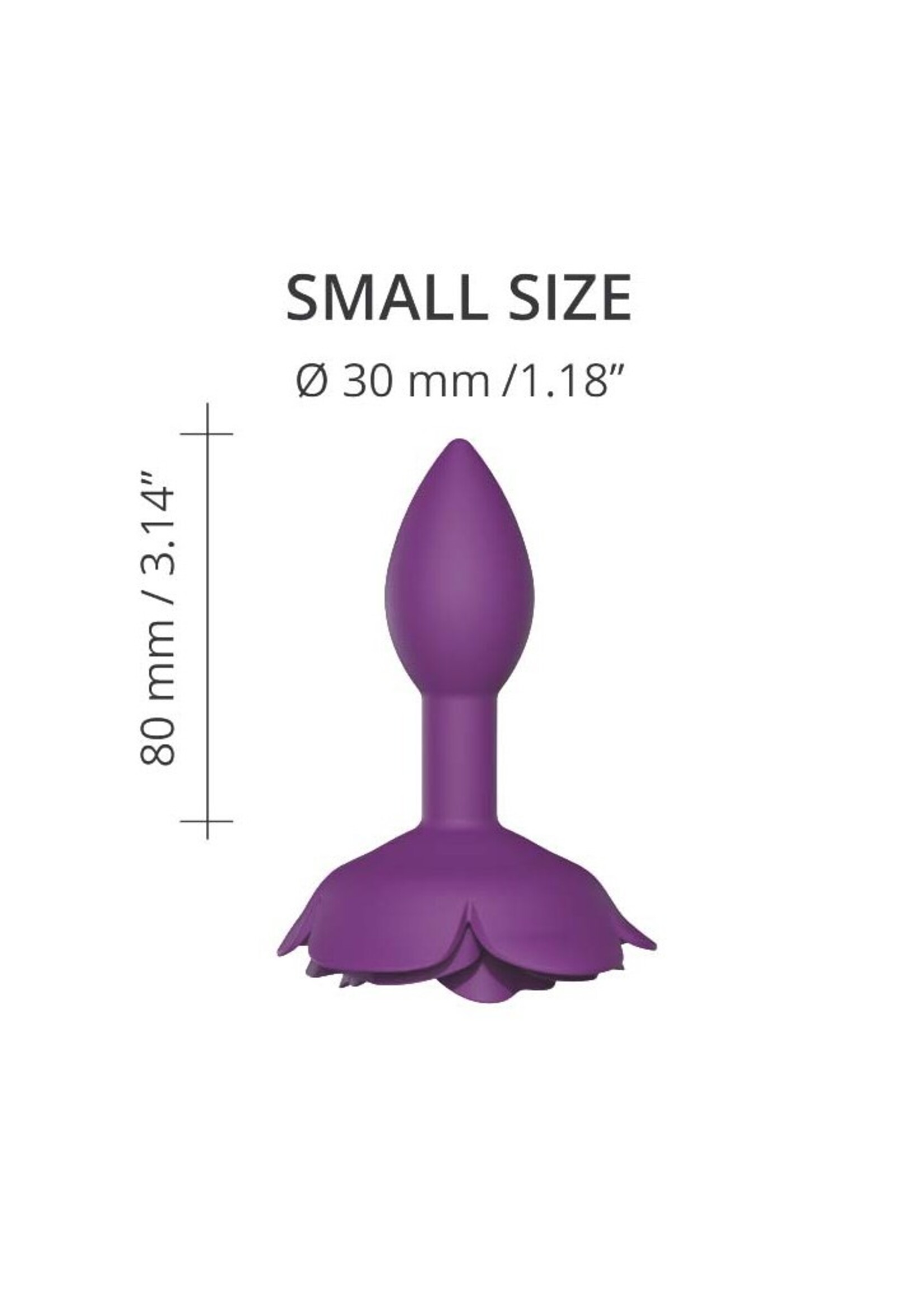 Love to Love Open Roses S - anaalplug 11 cm Ø3 cm met rozenhandvat