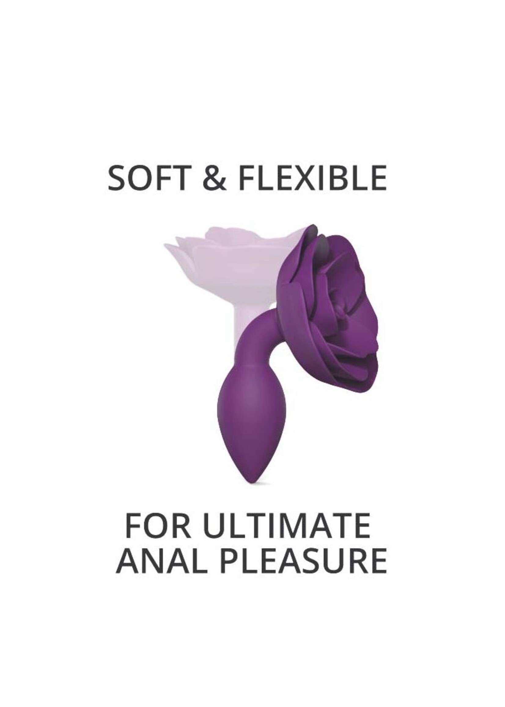 Love to Love Open Roses S - anaalplug 11 cm Ø3 cm met rozenhandvat