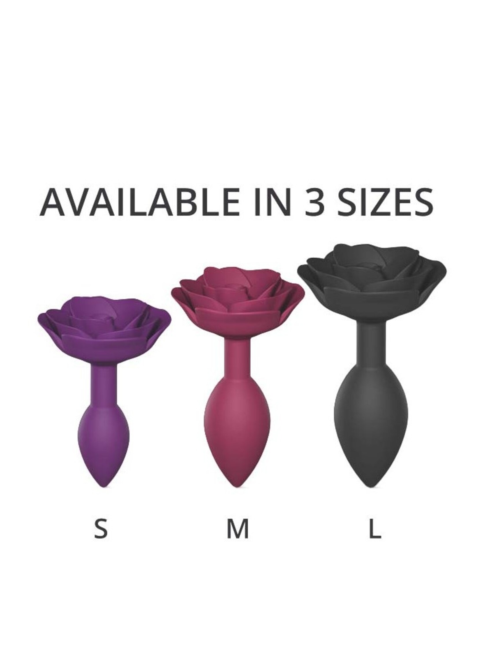 Love to Love Open Roses S - anaalplug 11 cm Ø3 cm met rozenhandvat