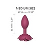 Love to Love Open Roses M - Analplug 11,5 cm Ø3,4 cm mit Rosengriff