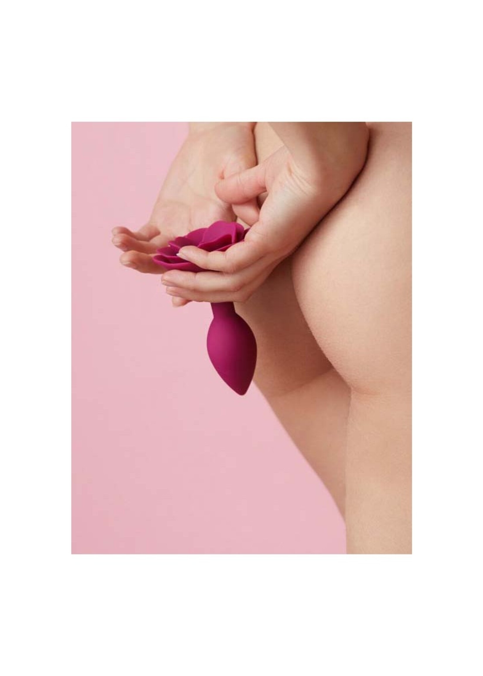 Love to Love Open Roses M - anaalplug 11,5 cm Ø3,4 cm met rozenhandvat