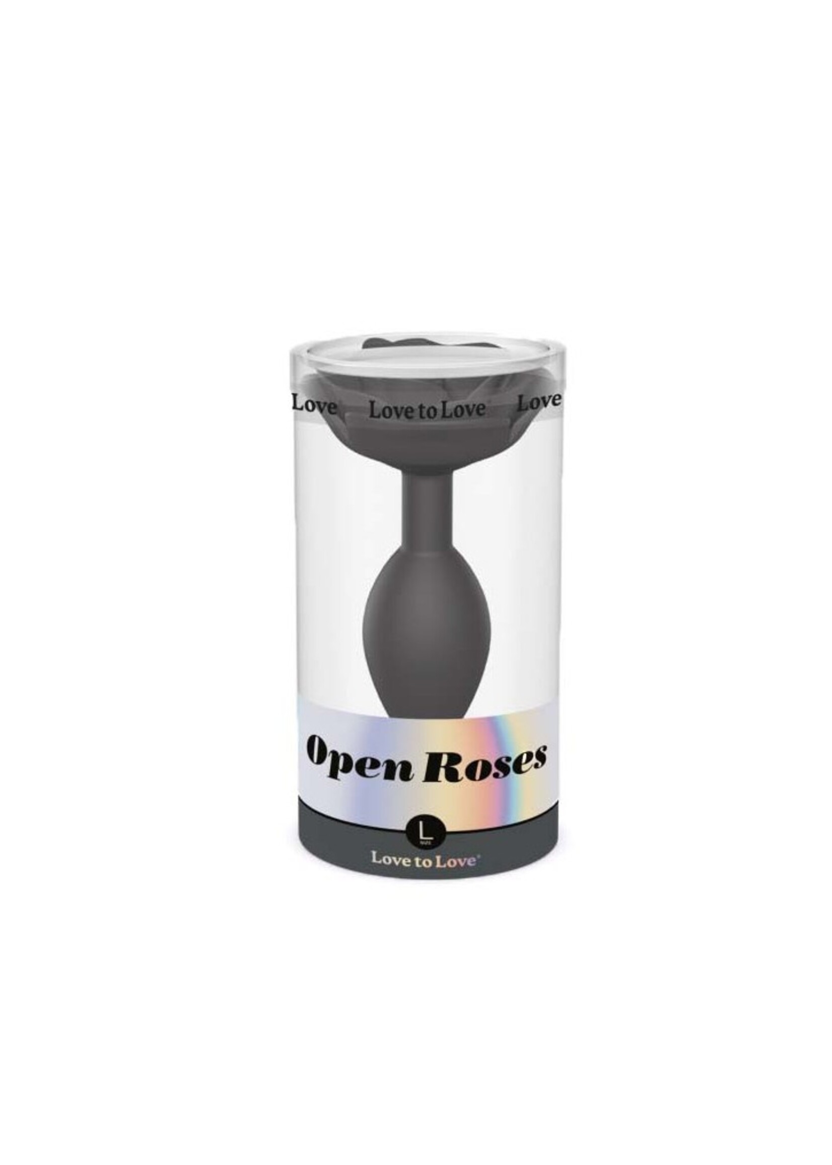 Love to Love Open Roses L - Analplug 13 cm Ø3,7 cm mit Rosengriff