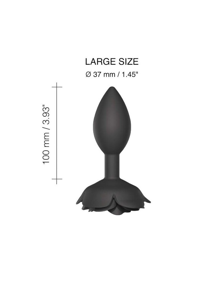 Love to Love Open Roses L - anaalplug 13 cm Ø3,7 cm met rozenhandvat Love to Love Open Roses L - anaalplug 13 cm Ø3,7 cm met rozenhandvat