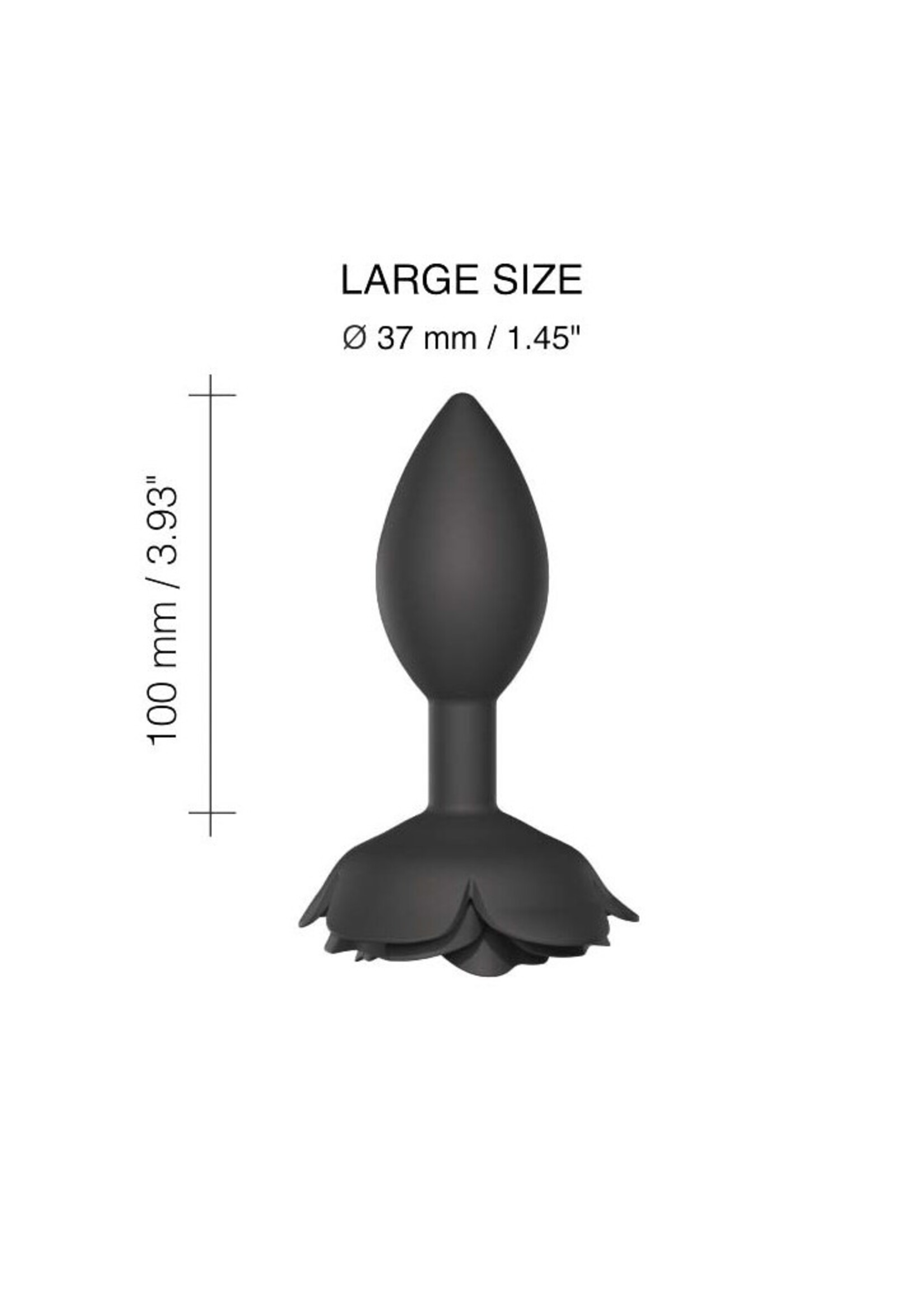 Love to Love Open Roses L - anaalplug 13 cm Ø3,7 cm met rozenhandvat