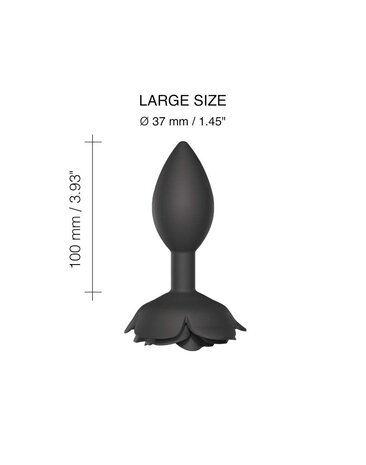 Love to Love Open Roses L - anaalplug 13 cm Ø3,7 cm met rozenhandvat Love to Love Open Roses L - anaalplug 13 cm Ø3,7 cm met rozenhandvat
