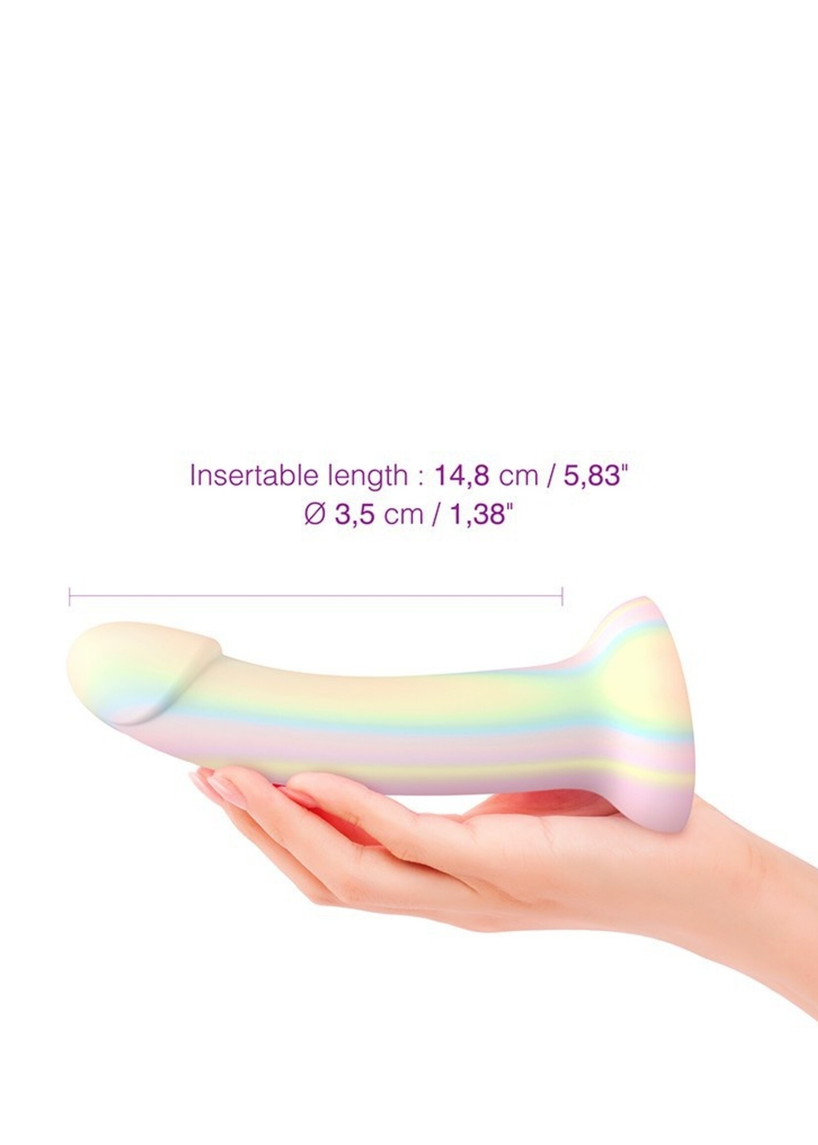 Love to Love Dildoll Fantasia - siliconen dildo 17,6 cm Ø3,6 cm, lichtgevend in het donker