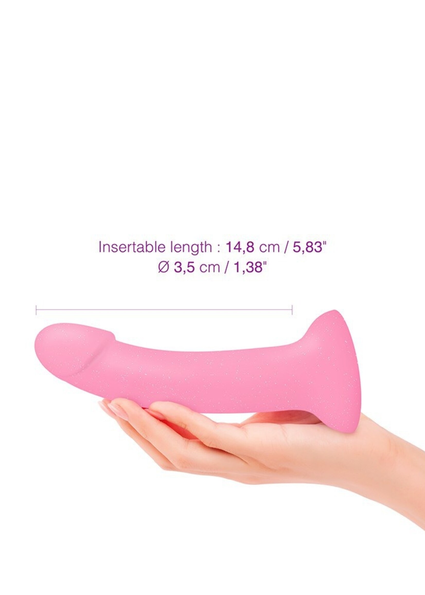 Love to Love Dildoll Glitzy - Silikondildo 17,6 cm Ø3,6 cm mit Saugnapf