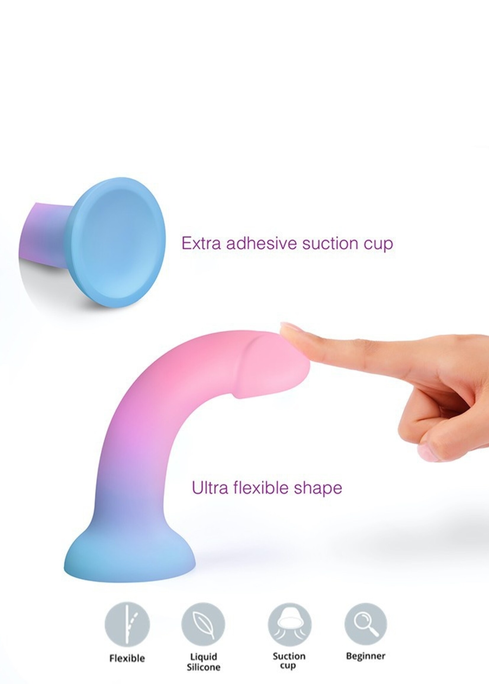 Love to Love Dildoll Utopia - G-spot dildo 17,6 cm Ø3,6 cm met zuignap