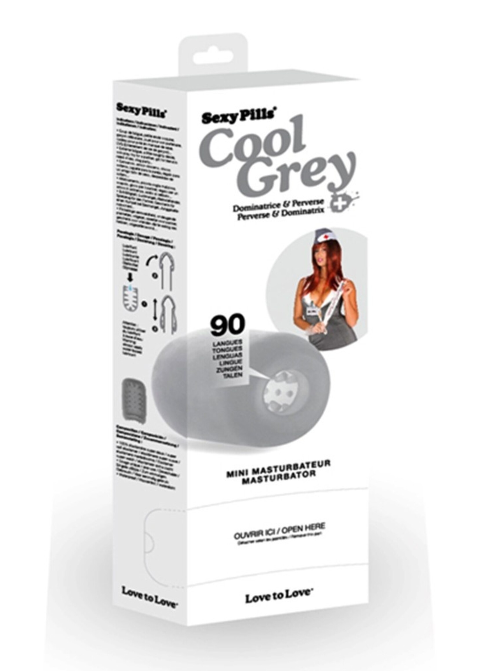 Love to Love Sexy Pills Cool Grey - Masturbator-Set