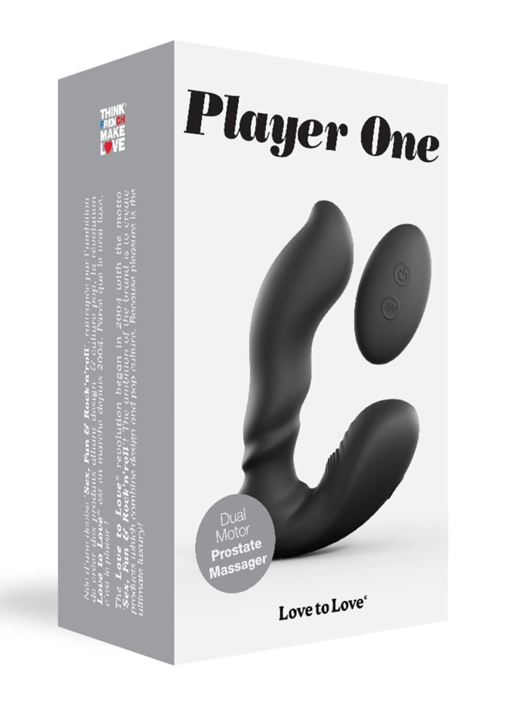 Love to Love Player One - Analvibrator 12 x 9 x 4 cm mit Fernbedienung